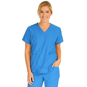 Medline PerforMAX Womens Mock Wrap Tunic Scrub Top