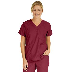 Medline PerforMAX Womens Mock Wrap Tunic Scrub Top