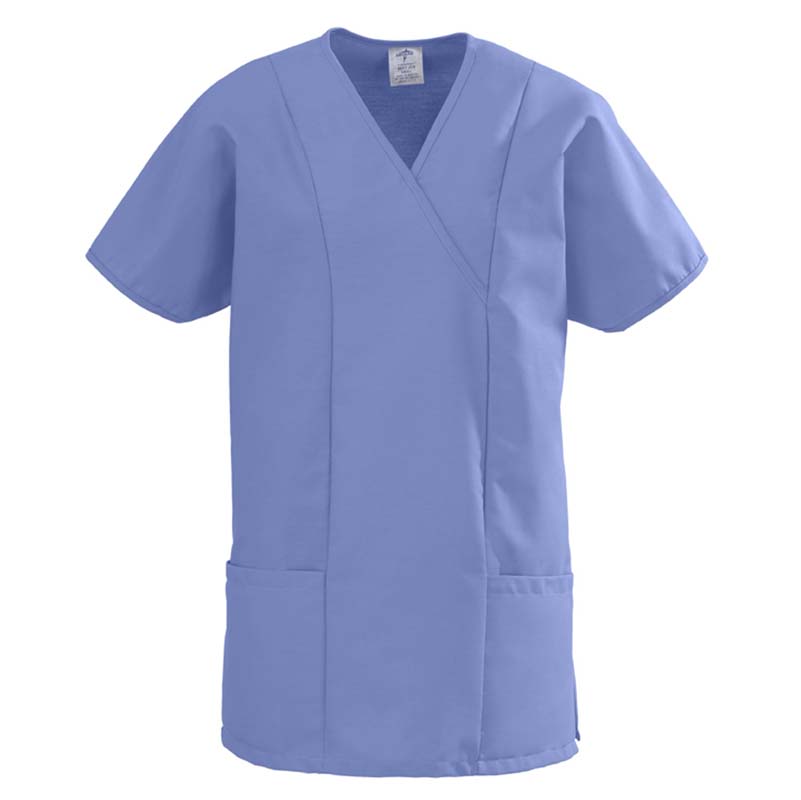 Medline PerforMAX Womens Mock Wrap Tunic Scrub Top