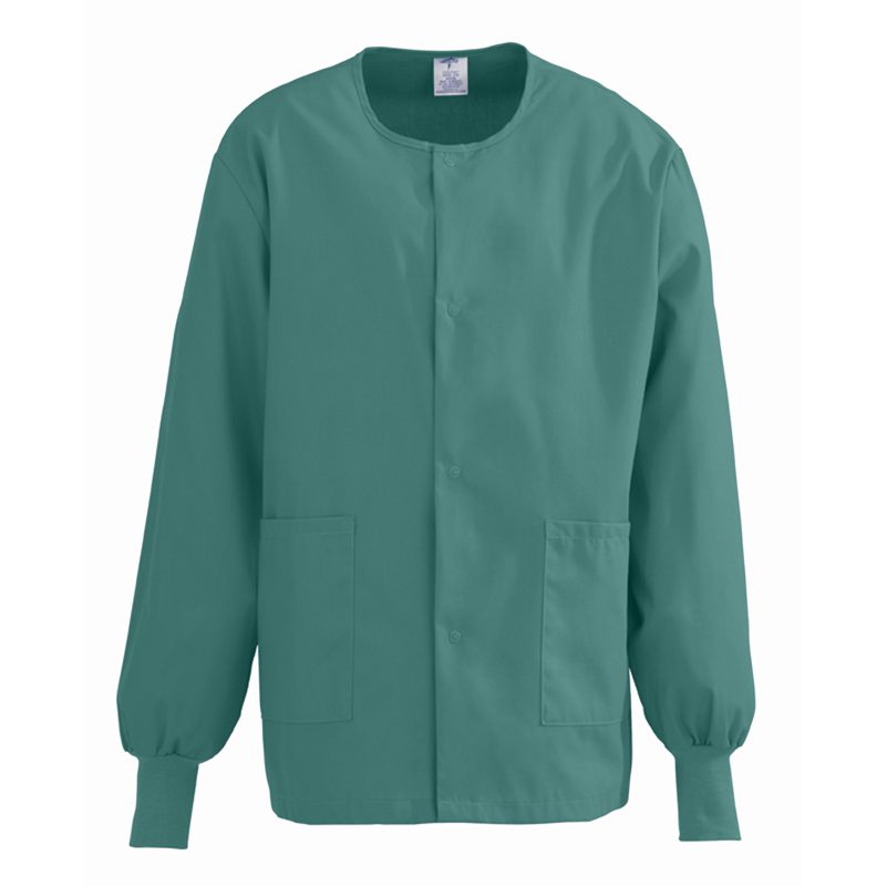 Medline ComfortEase Unisex Crew Neck Warm-Up Scrub Jacket