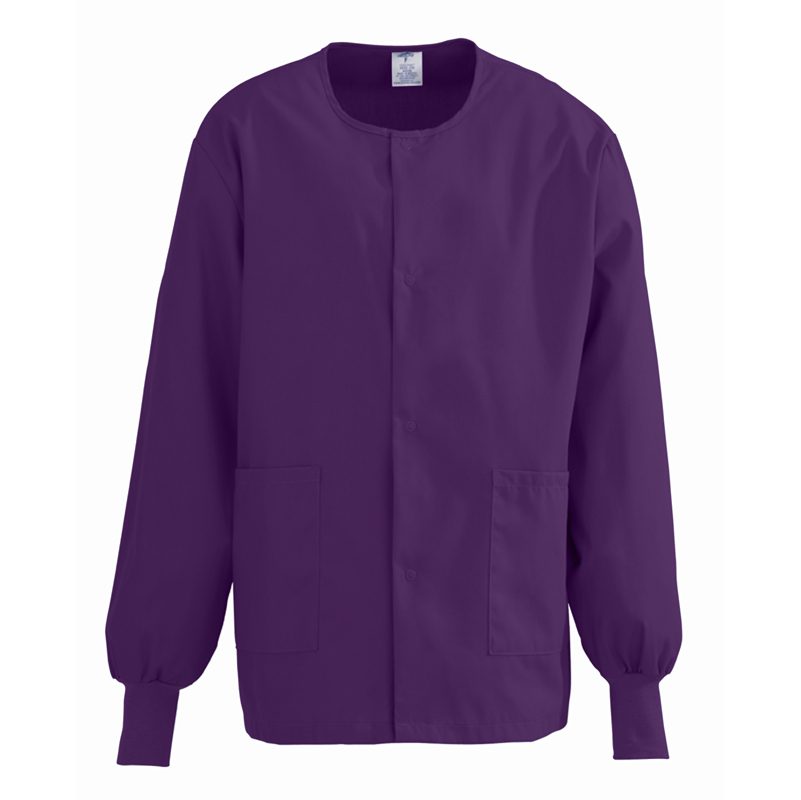 Medline ComfortEase Unisex Crew Neck Warm-Up Scrub Jacket