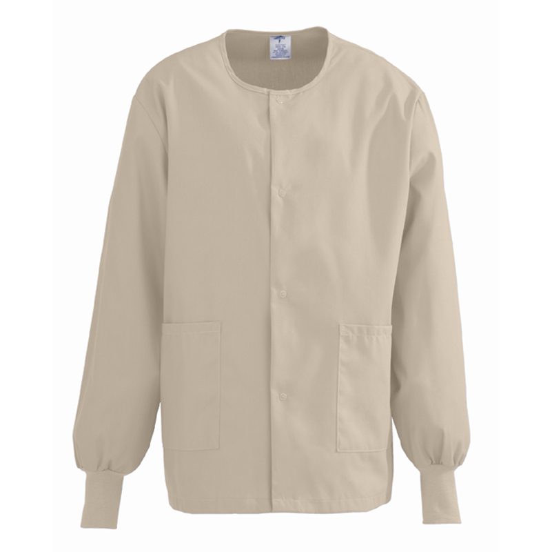 Medline ComfortEase Unisex Crew Neck Warm-Up Scrub Jacket