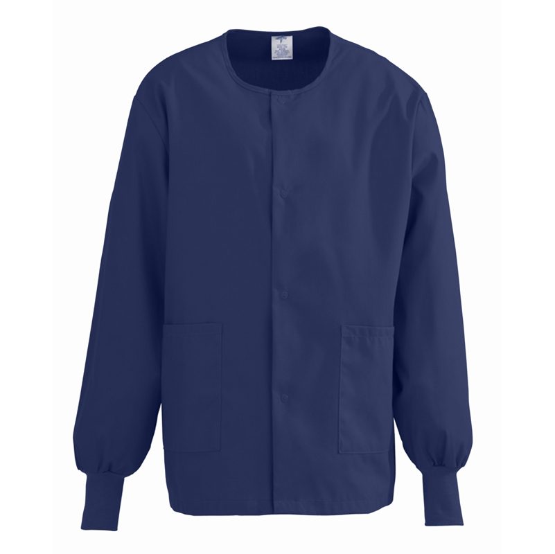 Medline ComfortEase Unisex Crew Neck Warm-Up Scrub Jacket