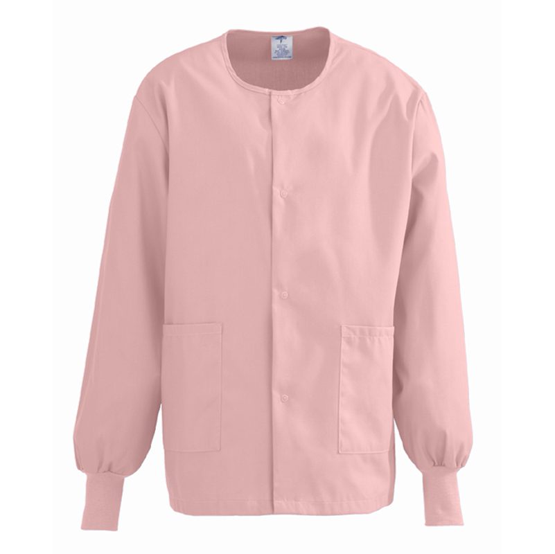 Medline ComfortEase Unisex Crew Neck Warm-Up Scrub Jacket