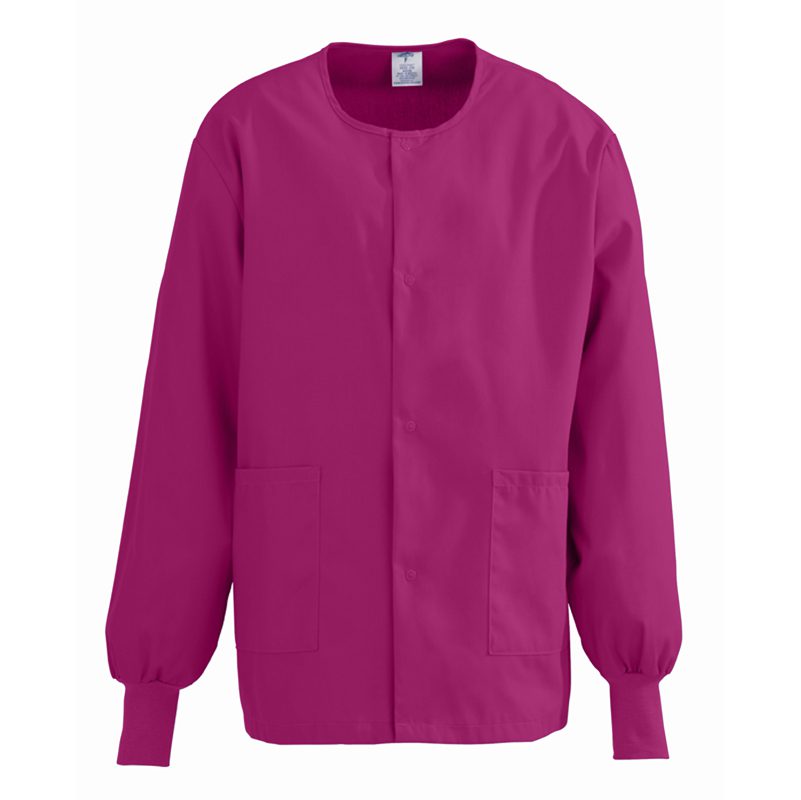 Medline ComfortEase Unisex Crew Neck Warm-Up Scrub Jacket