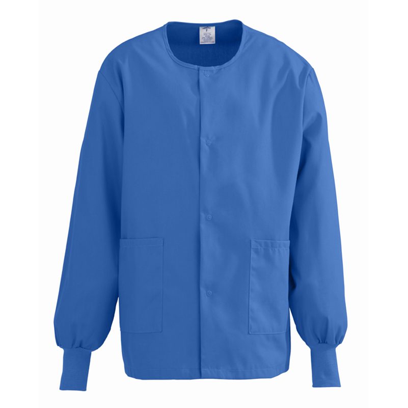 Medline ComfortEase Unisex Crew Neck Warm-Up Scrub Jacket