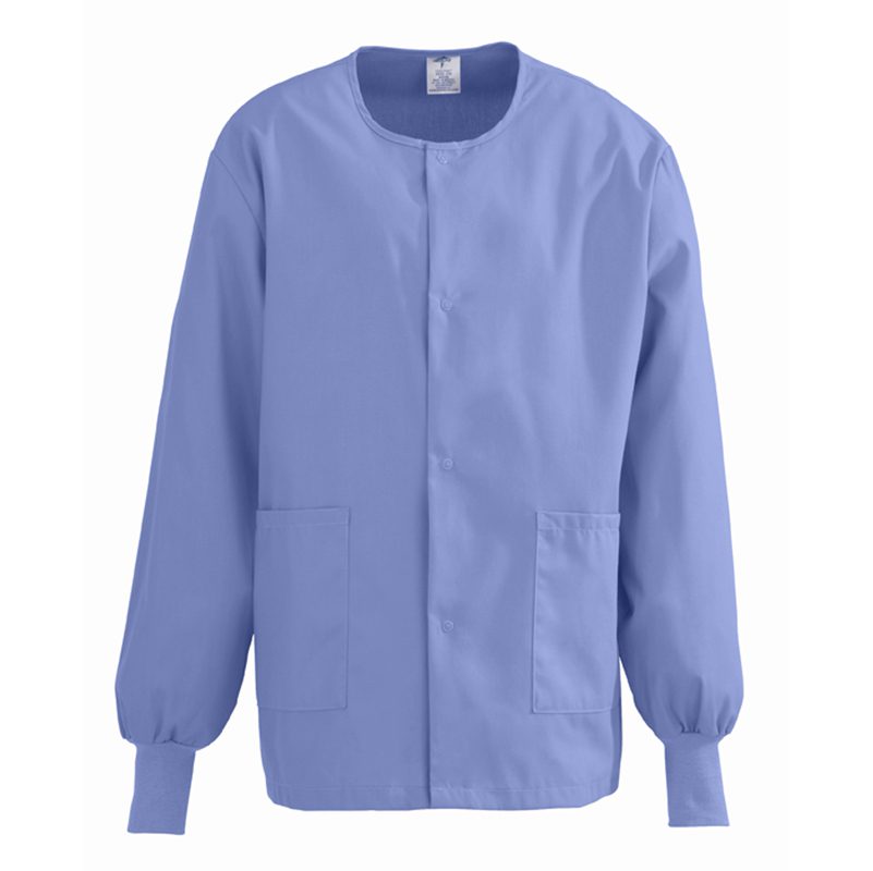 Medline ComfortEase Unisex Crew Neck Warm-Up Scrub Jacket
