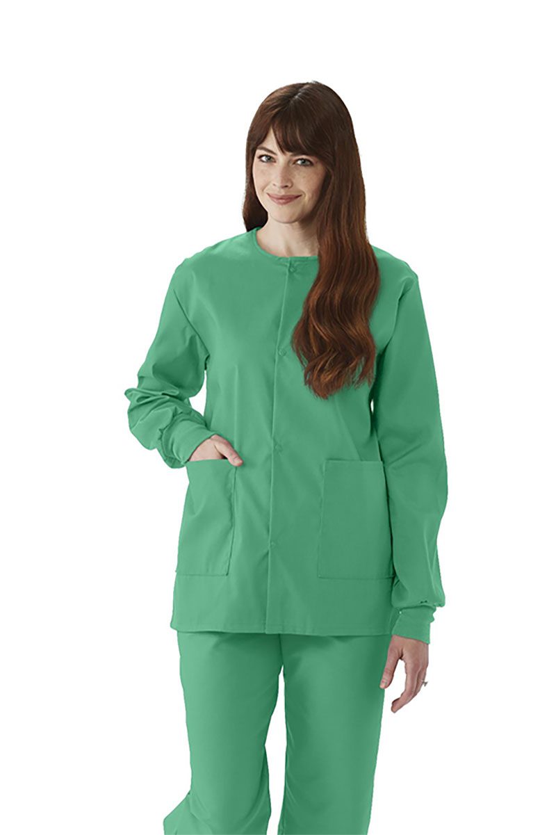 Medline ComfortEase Unisex Crew Neck Warm-Up Scrub Jacket