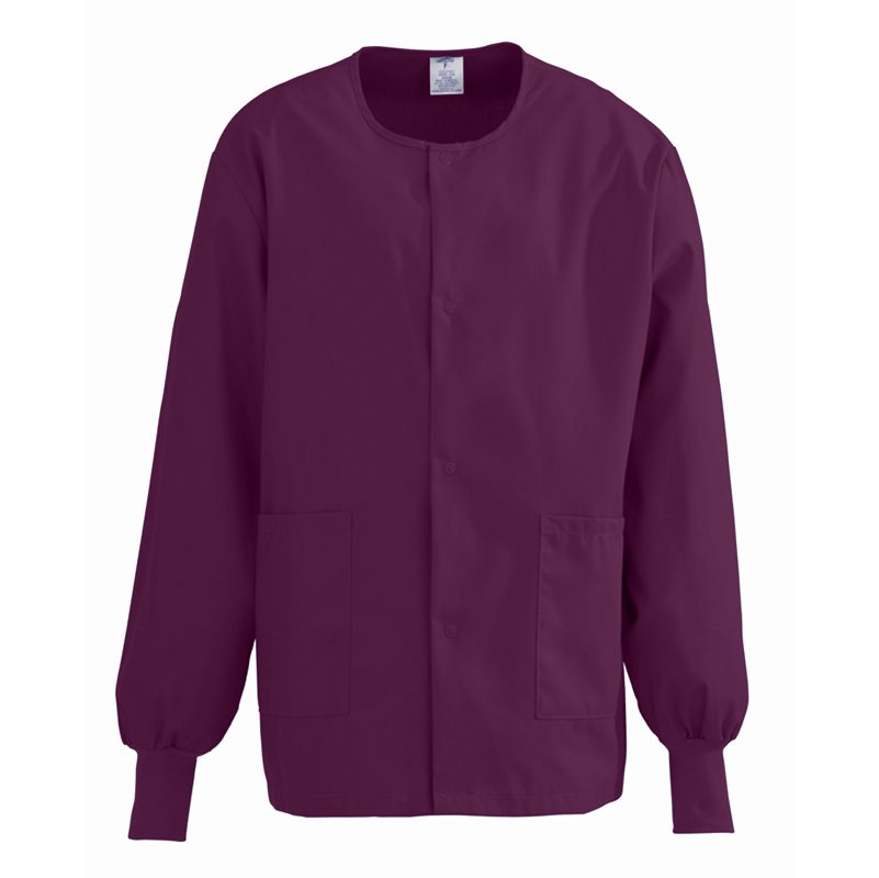 Medline ComfortEase Unisex Crew Neck Warm-Up Scrub Jacket