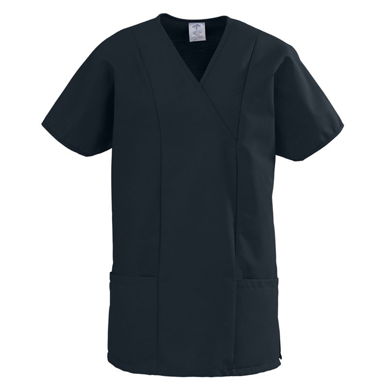 Medline ComfortEase Womens Two Pocket Crossover Tunic Scrub Top
