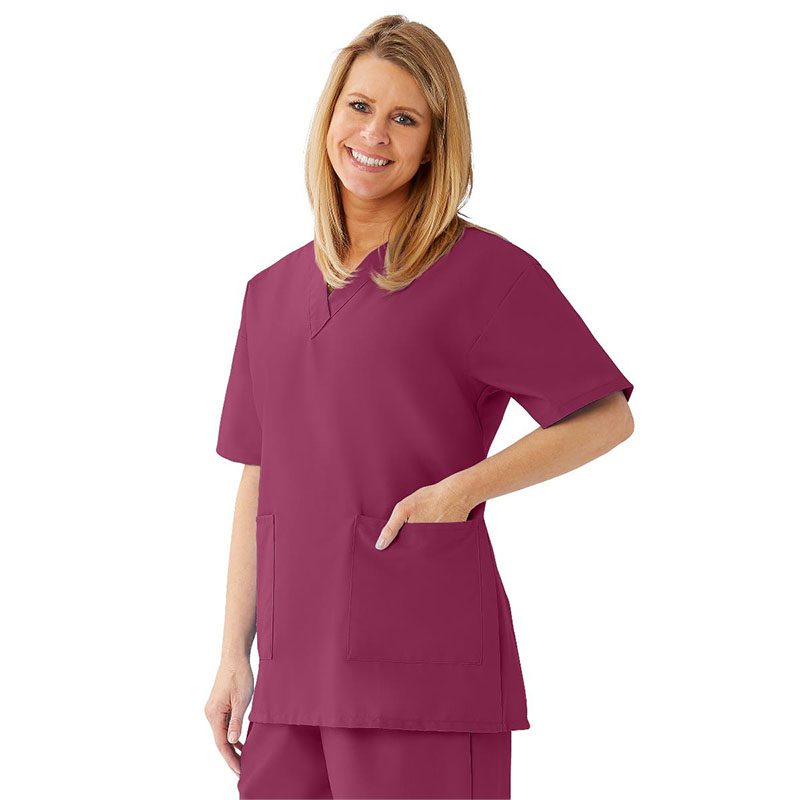 Medline AngelStat Womens Two-Pocket Scrub Top #893